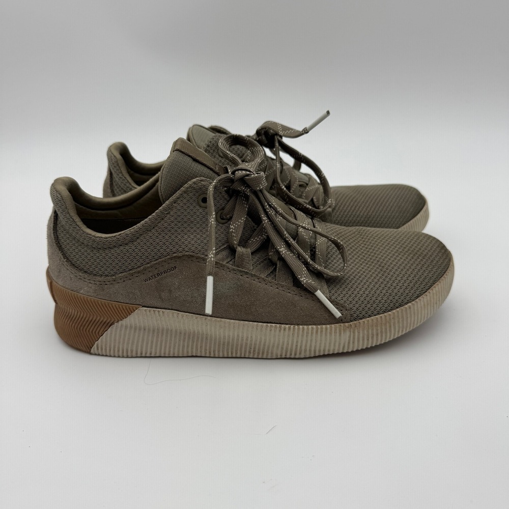 Sorel Out 'N About Plus Lace Sneakers Women 7.5 Waterproof Sage Green NL4090-365 - Picture 4 of 11